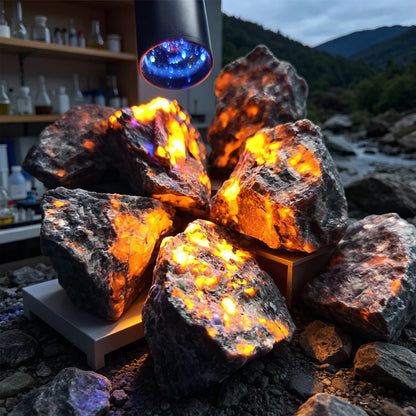 Natural Raw Fluorescent Flame Stone