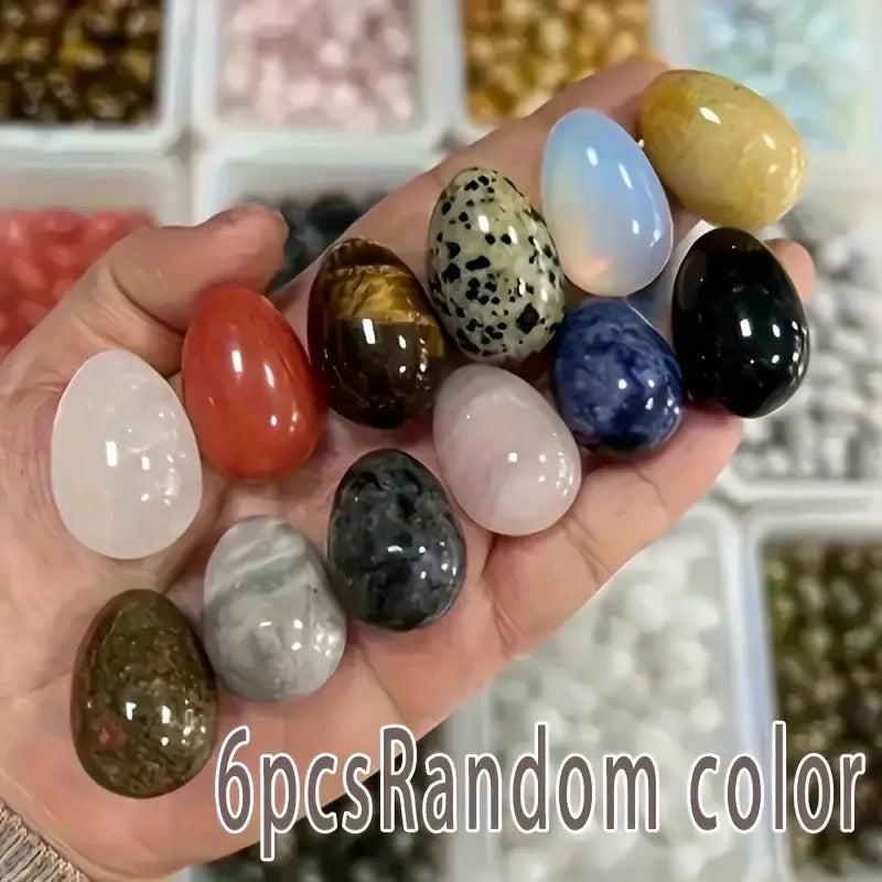 12-Piece Polished Crystal Egg Stones