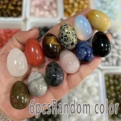 12-Piece Polished Crystal Egg Stones