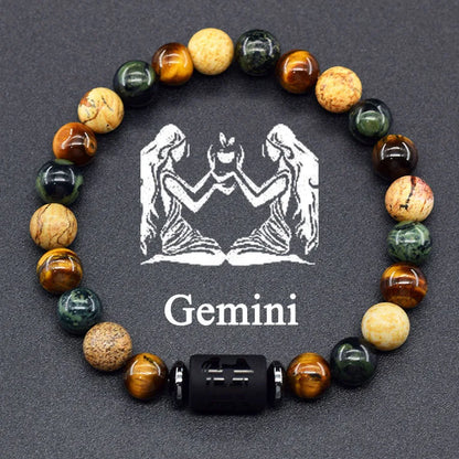 Zodiac Tiger Eye Hematite Bracelet