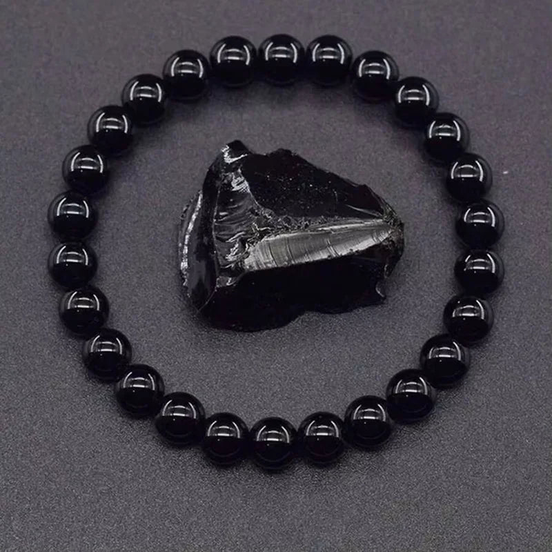 Natural Onyx Obsidian Bracelet