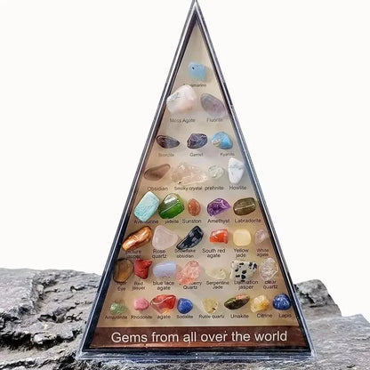 Natural Crystal Mineral Specimen Collection Box