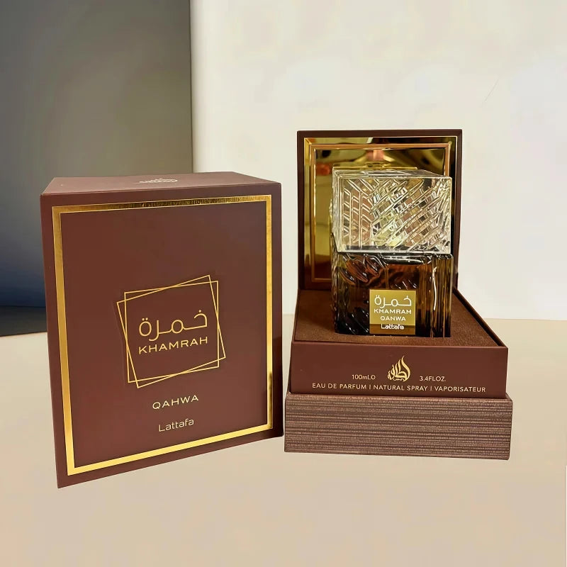 100ml Arabian Khamrah Unisex Perfume Sandalwood Pine Scent Luxury Fragrance Daily Dating Gift