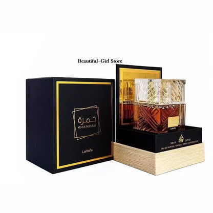 100ml Arabian Khamrah Unisex Perfume Sandalwood Pine Scent Luxury Fragrance Daily Dating Gift
