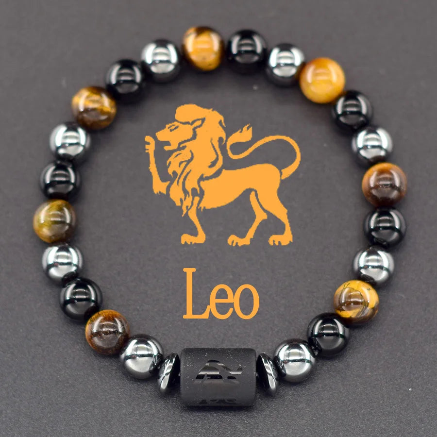 Zodiac Tiger Eye Hematite Bracelet