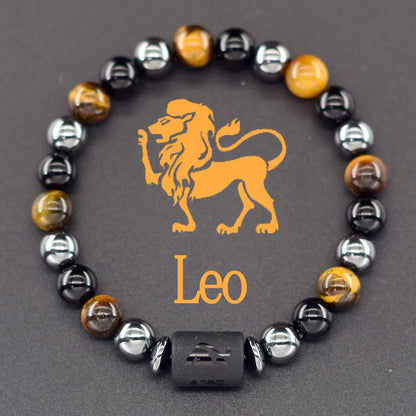 Zodiac Tiger Eye Hematite Bracelet