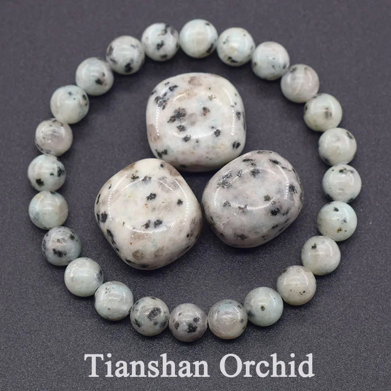 Natural Lapis Lazuli Beaded Elastic Bracelet