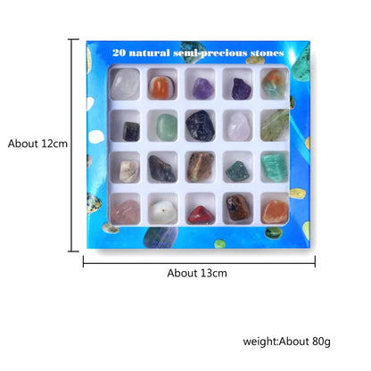 20-Piece Crystal Chakra Gemstone Set