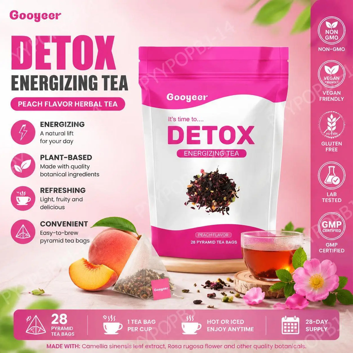 Peach Energizing Tea Bags