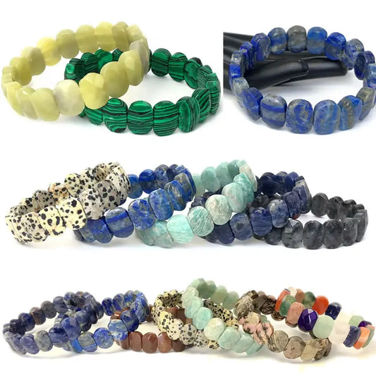 Stone Bead Elastic Couple Bracelet