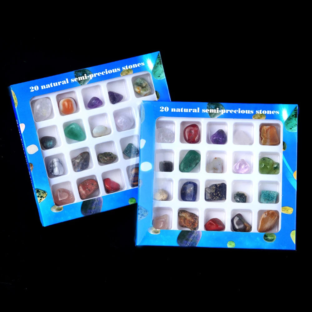 20-Piece Crystal Chakra Gemstone Set