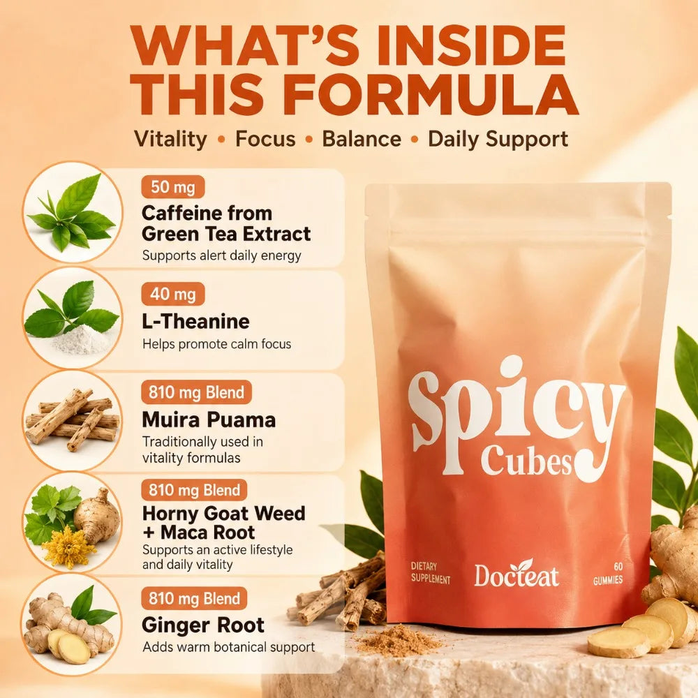 Spicy Cubes Gummies with Green Tea