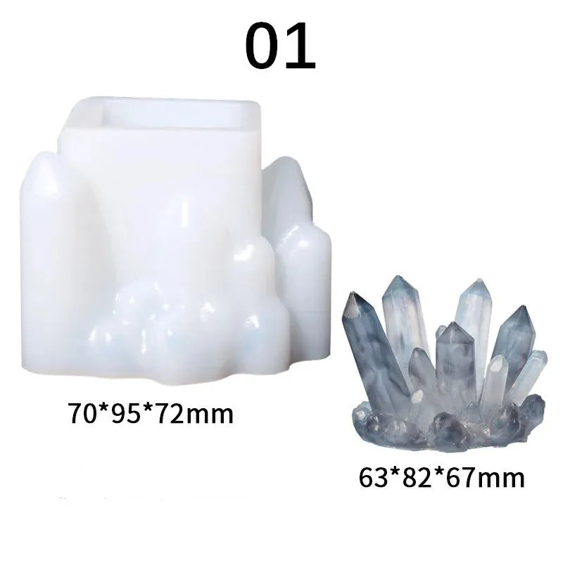 Crystal Cluster Epoxy Resin Silicone Mold