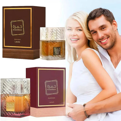 100ml Arabian Khamrah Unisex Perfume Sandalwood Pine Scent Luxury Fragrance Daily Dating Gift