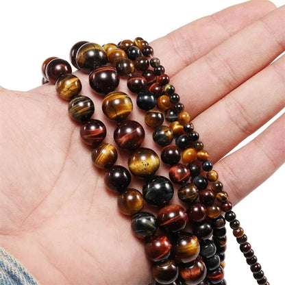 Color Tiger Eye Natural Stone Beads