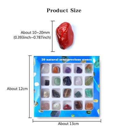 20-Piece Crystal Chakra Gemstone Set