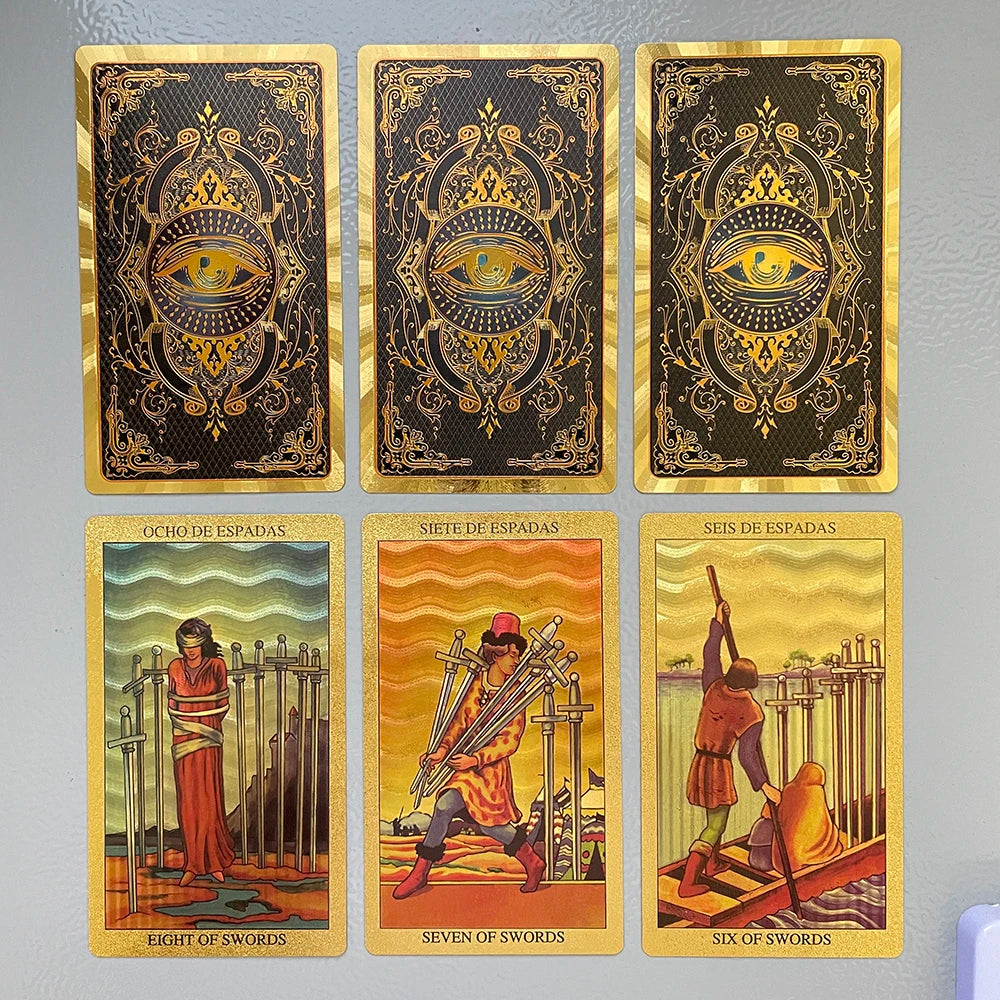 Golden Foil Bilingual Tarot Deck