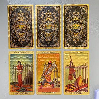 Golden Foil Bilingual Tarot Deck