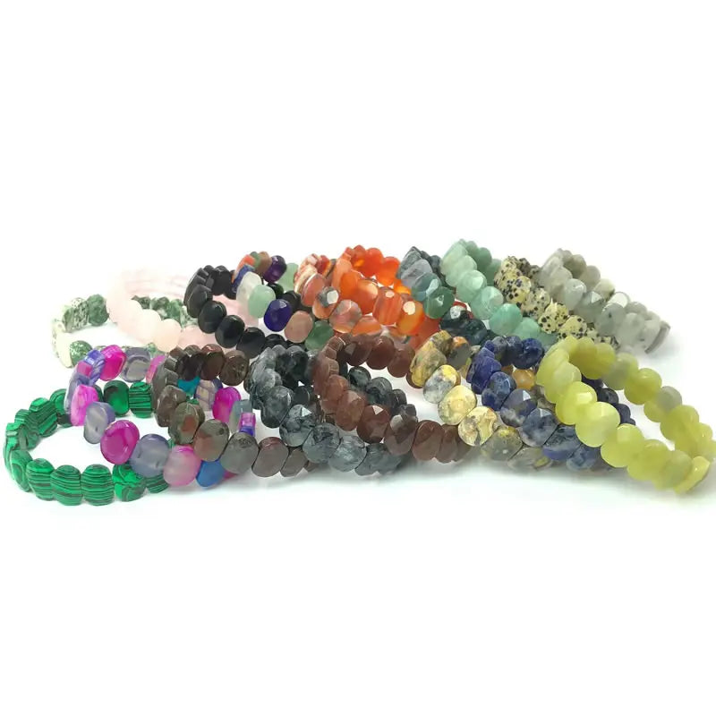 Stone Bead Elastic Couple Bracelet