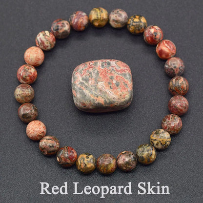 Natural Lapis Lazuli Beaded Elastic Bracelet