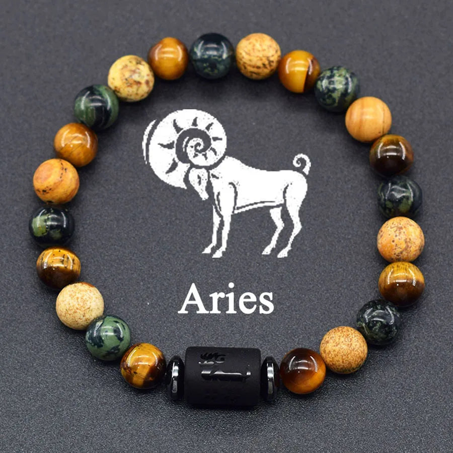 Zodiac Tiger Eye Hematite Bracelet