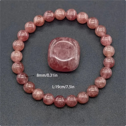 Blue Apatite Natural Stone Bead Bracelet