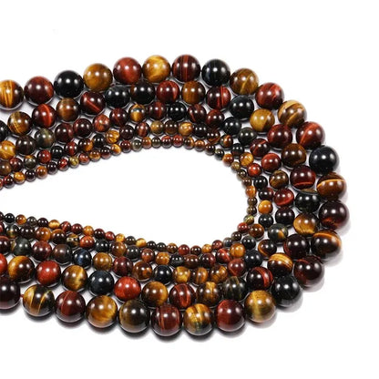 Color Tiger Eye Natural Stone Beads