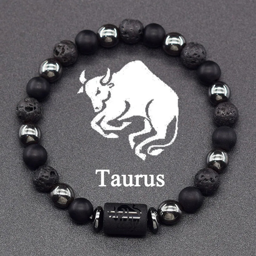 Zodiac Tiger Eye Hematite Bracelet