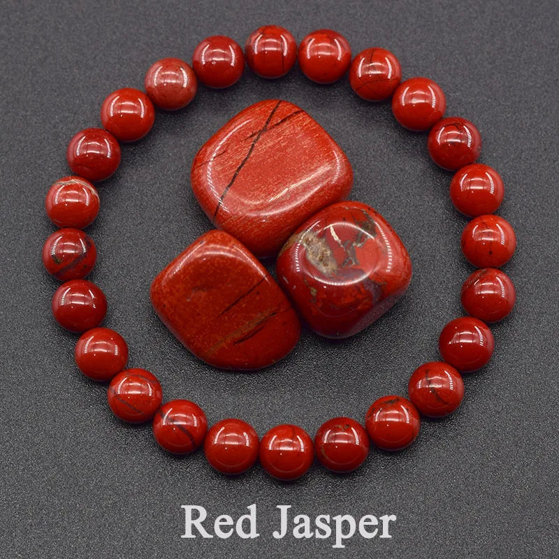 Natural Lapis Lazuli Beaded Elastic Bracelet