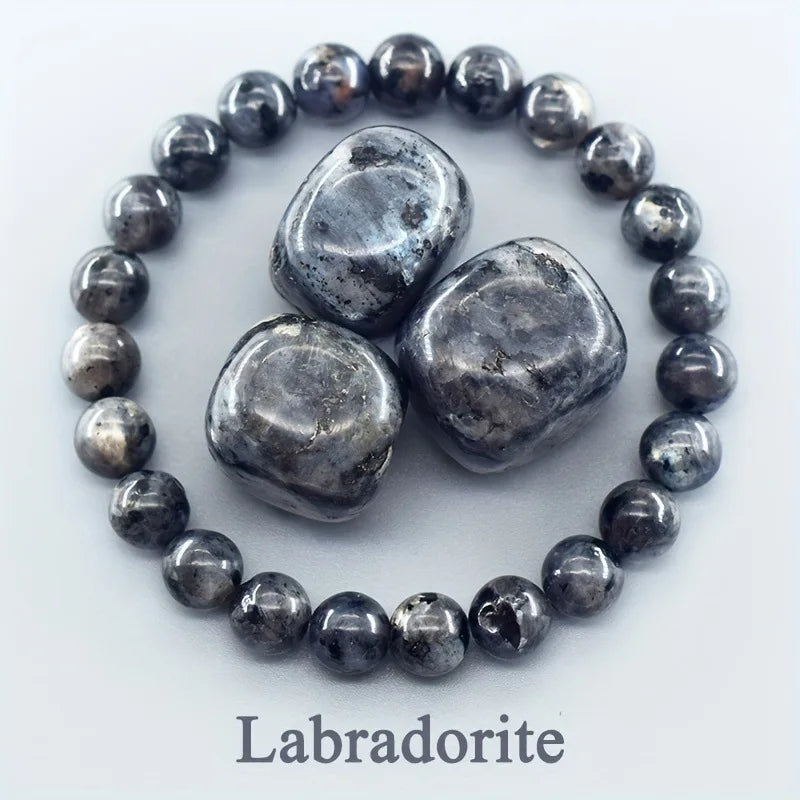 Blue Apatite Natural Stone Bead Bracelet