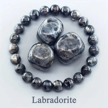 Blue Apatite Natural Stone Bead Bracelet