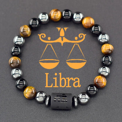 Zodiac Tiger Eye Hematite Bracelet