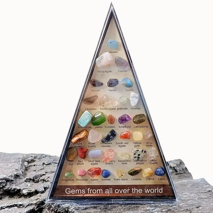 Natural Crystal Mineral Specimen Collection Box