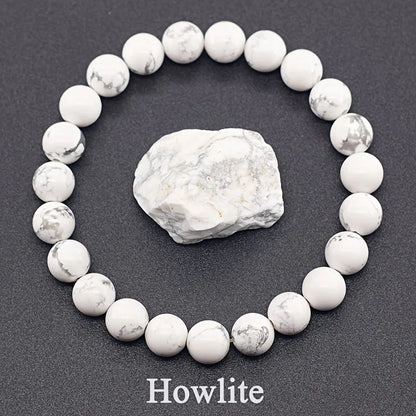 Blue Apatite Natural Stone Bead Bracelet