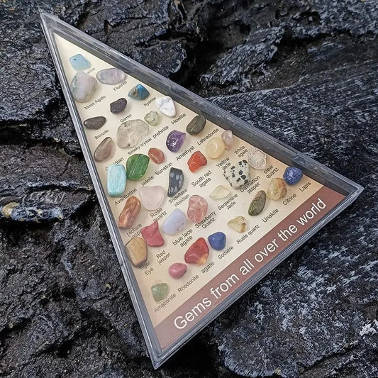 Natural Crystal Mineral Specimen Collection Box