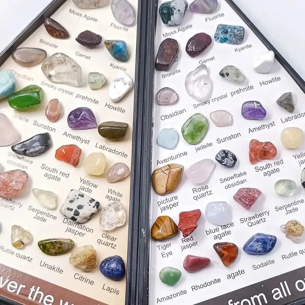 Natural Crystal Mineral Specimen Collection Box