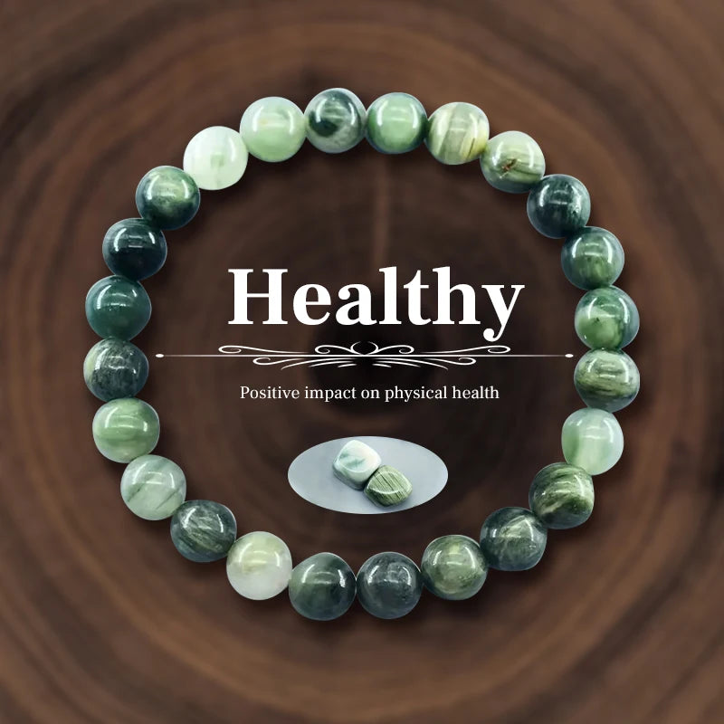 Natural Stone 8mm Beaded Elastic Bracelet