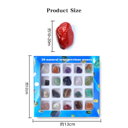 20-Piece Crystal Chakra Gemstone Set