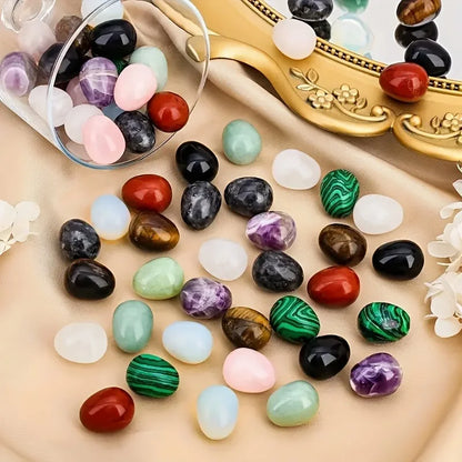 12-Piece Polished Crystal Egg Stones