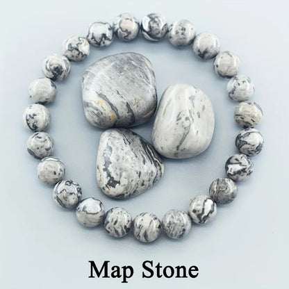 Blue Apatite Natural Stone Bead Bracelet
