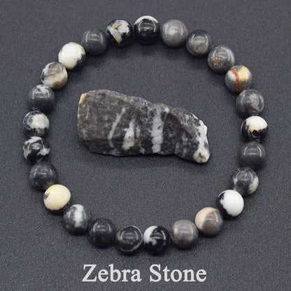 Natural Lapis Lazuli Beaded Elastic Bracelet