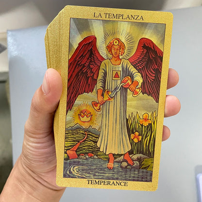 Golden Foil Bilingual Tarot Deck