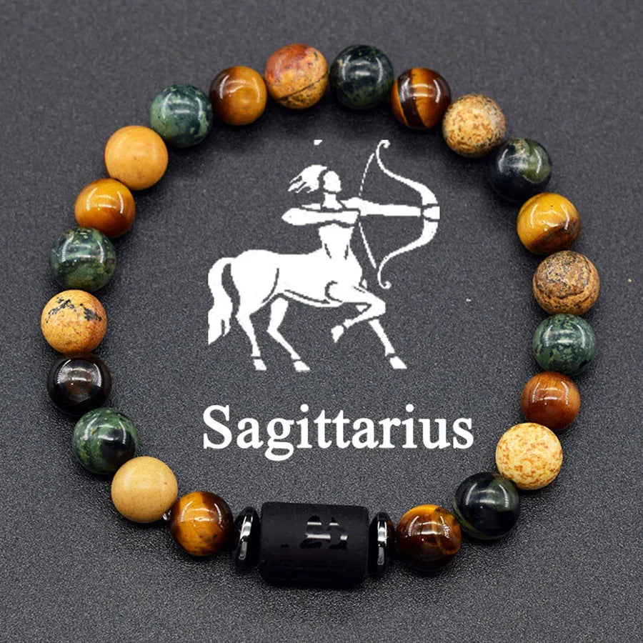 Zodiac Tiger Eye Hematite Bracelet