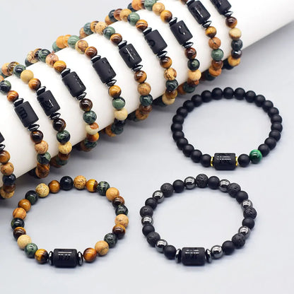 Zodiac Tiger Eye Hematite Bracelet