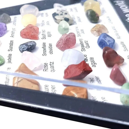 Natural Crystal Mineral Specimen Collection Box
